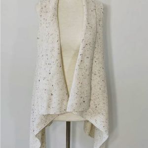 Waffle knit sweater vest in oatmeal